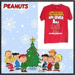 Ugly CHRISTMAS T Shirt S Peanuts SNOOPY Wake me ..